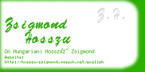 zsigmond hosszu business card